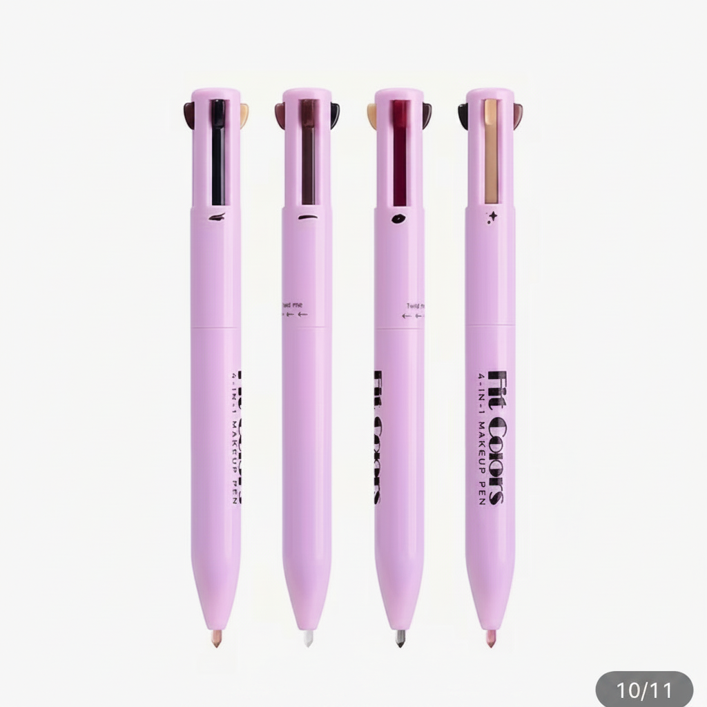 4-in-1 Makeup Pen White Background